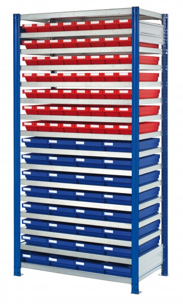 ®RasterPlan Steckregal mit Regalkästen Modell 22 2000 x 1000 x 500 mm GF. Inklusiv 56 x Größe 510 32 x Größe 520.