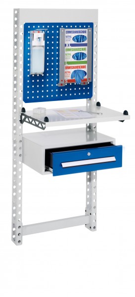 ErgoPlus Steharbeitsplatz Mod 3 RAL 7035 /5010 H1650 x B 670 mm