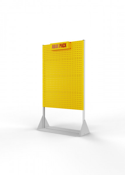 ABAX® Pack Point stationär doppelseitig RAL 7035/1023 mit 8 Lochplatten