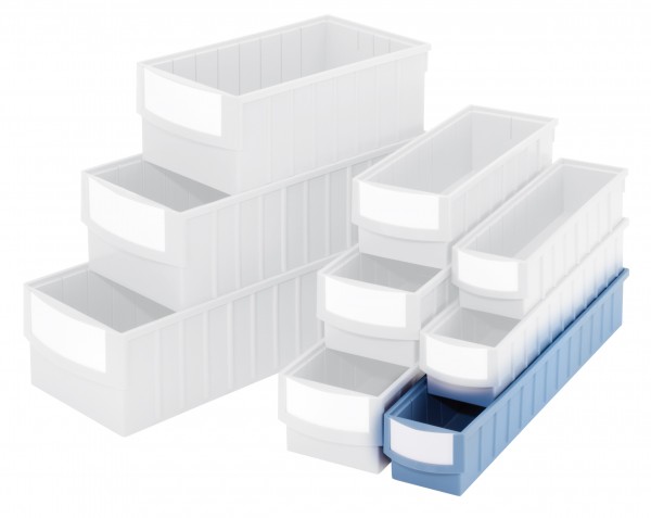 Volumenregalkasten 6085 taubenblau 600 x 113 x 85 mm.