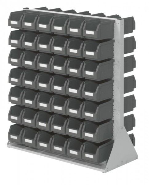 ®RasterPlan Systemeinheit Gr.3 doppelseitig H1100 x B1000 x T430 mm RAl 7035. Inklusiv Lagersichtkasten 84 x Größe 5.