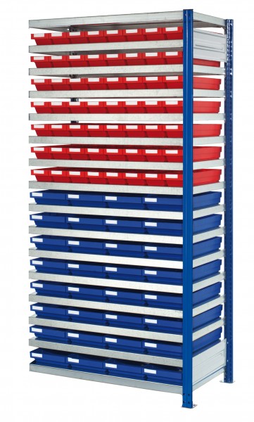 ®RasterPlan Steckregal mit Regalkästen Modell 22 2000 x 1000 x 300 mm AF. Inklusiv 56 x Größe 310 32 x Größe 320.