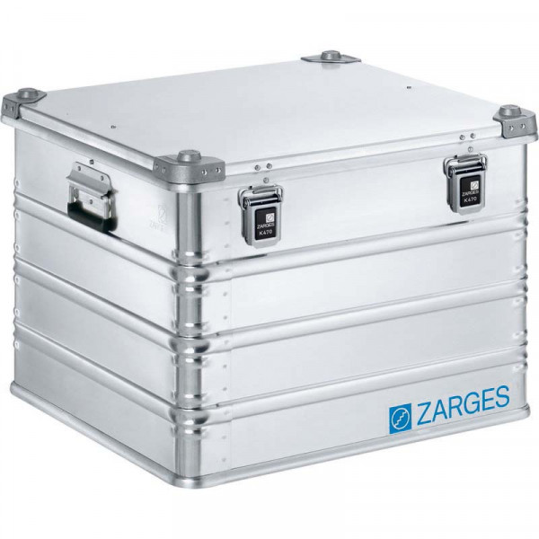Alu-Kiste K470; 148l, IM: 600x560x440mm umlfd. Dichtung, Edelstahlscharnierband