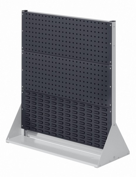 ®RasterPlan Stellwand Gr.3 doppelseitig H1100 x B1000 x T430 mm 7035/7016. 4 Lochplatten 2 Schlitzplatten.