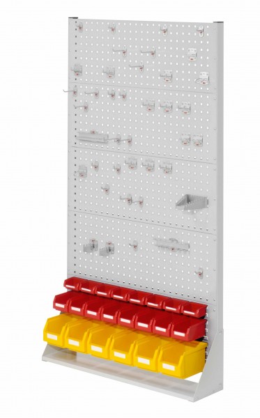 ®RasterPlan Stellwand Gr.5 einseitig H1790 x B1000 x T240 mm RAL 7035. 1 x Werkzeughaltersortiment 40-teilig 6 x Lagersichtkästen Größe 6 8 x Lagersichtkästen Größe 7 8 x Lagersichtkästen Größe 8.