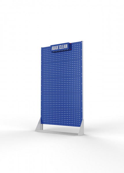 ABAX® Clean Point stationär einseitig RAL 7035/5010 mit 5 Lochplatten