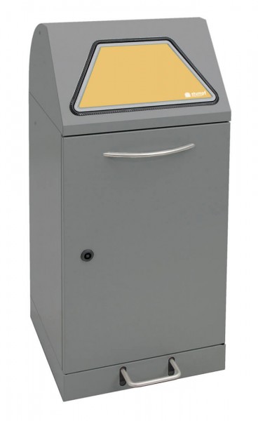 Abfalltrennung Modul-Vario 60, graualu-struktur, ProSlide-System, 60 Liter, Trethebel