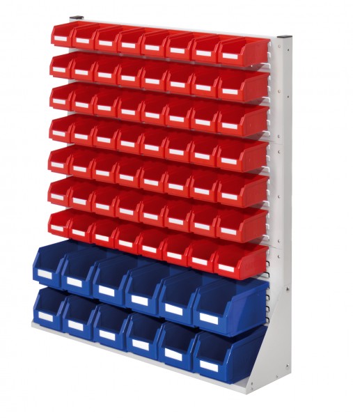 ®RasterPlan Systemeinheit Gr.3 einseitig H1100 x B1000 x T240 mm RAL 7035. Modell 35 inklusiv Lagersichtkasten 12 x Größe 6 56 x Größe 7.