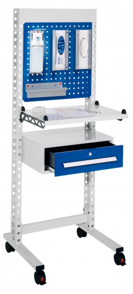 ErgoPlus Steharbeitsplatz Mod 1 RAL 7035 /5010 H1770 x B 670 mm