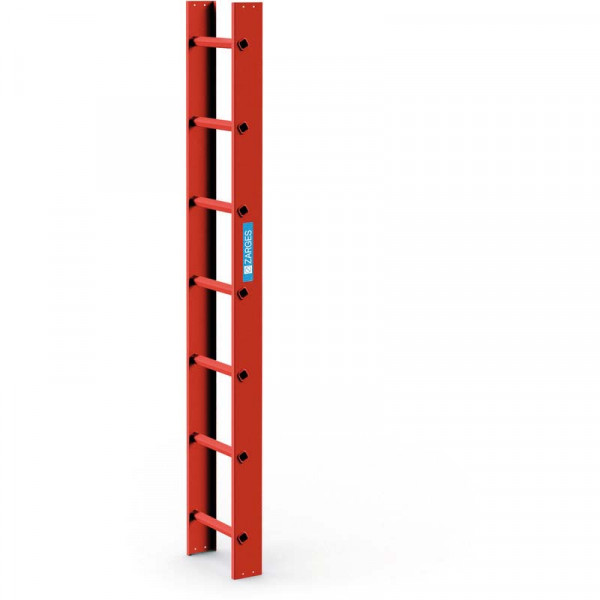 Dachleiter 2,0m Rot beschichtet 7 Sprossen