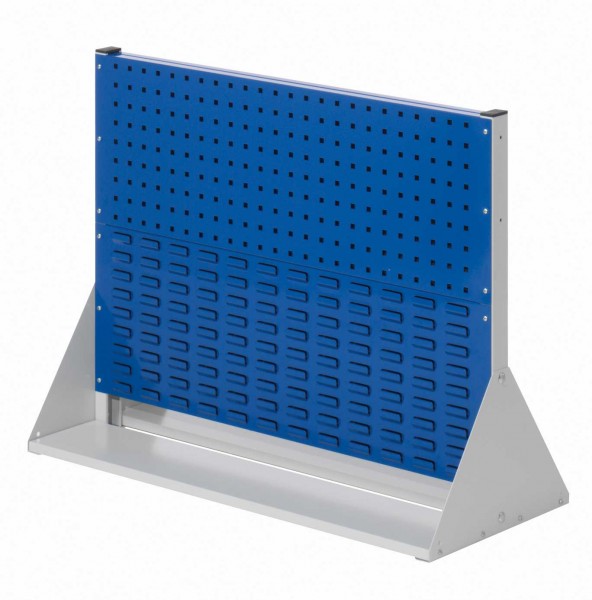 ®RasterPlan Stellwand Gr.2 doppelseitig H760 x B1000 x T430 mm RAL 7035/5010. 2 Lochplatten 2 Schlitzplatten.