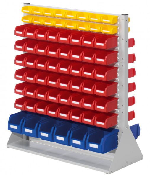 ®RasterPlan Systemeinheit Gr.3 doppelseitig H1100 x B1000 x T430 mm RAL 7035. Modell D 31 inklusiv Lagersichtkasten 12 x Größe 6 96 x Größe 7 32 x Größe 8.