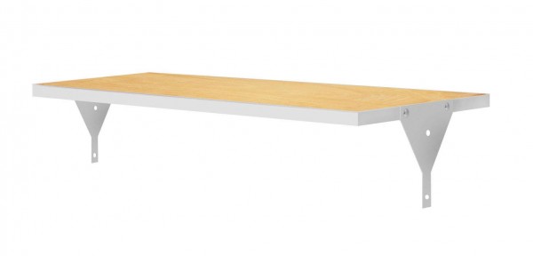 Auflageboden RAL 7035 995 x 500 x 30 mm mit Multiplex-Werkbankplatte.