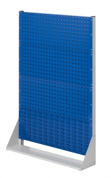®RasterPlan Stellwand Gr.4 einseitig H1450 x B1000 x T240 mm RAL 7035/5010. 3 Lochplatten 1 Schlitzplatten.