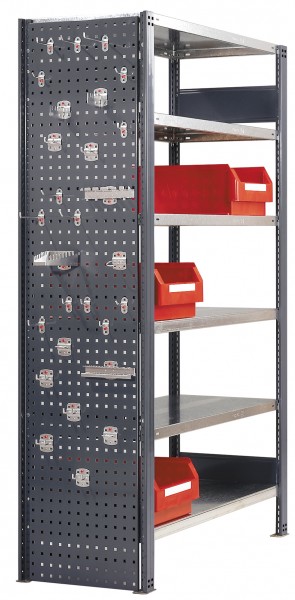 ®RasterPlan Regalseitenwand Lochplatte RAL 7016 H2000 x B 450 mm incl. Befestigung.