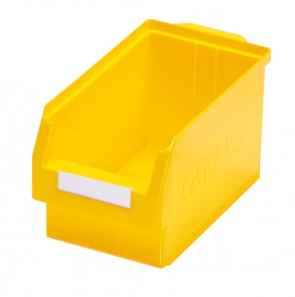 ®RasterPlan Lagersichtkasten Größe 3 Mit großer Griffmulde hinten Gelb L 350 mm x B 200 mm x H 200 mm
