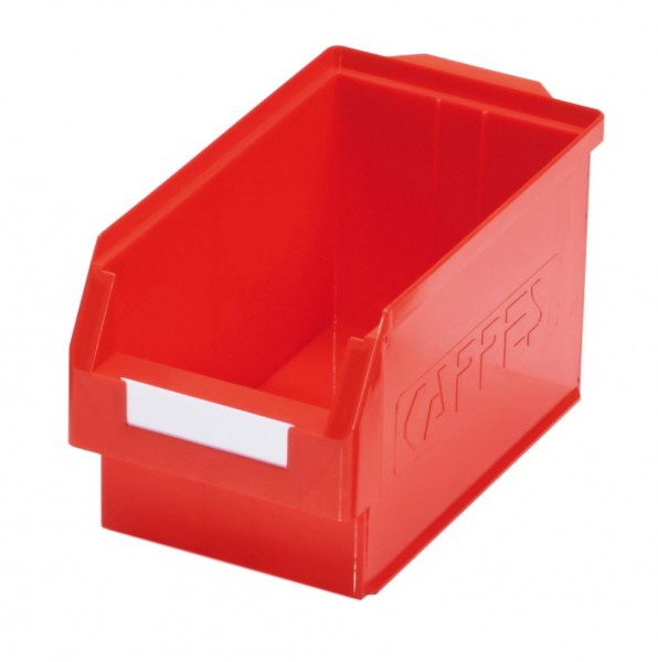®RasterPlan Lagersichtkasten Größe 3 Mit großer Griffmulde hinten Rot L 350 mm x B 200 mm x H 200 mm