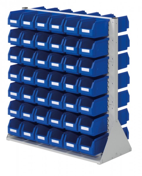 ®RasterPlan Systemeinheit Gr.3 doppelseitig H1100 x B1000 x T430 mm RAl 7035. Modell D34 inklusiv Lagersichtkasten 84 x Größe 6.