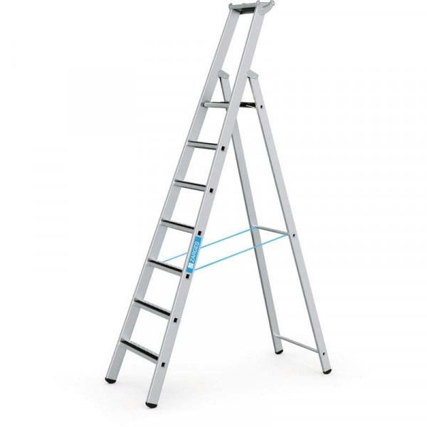 R13step S - Stufen-Stehleiter 7 Stufen Plattformhöhe 1,85 m, Arbeitshöhe 3,85 m