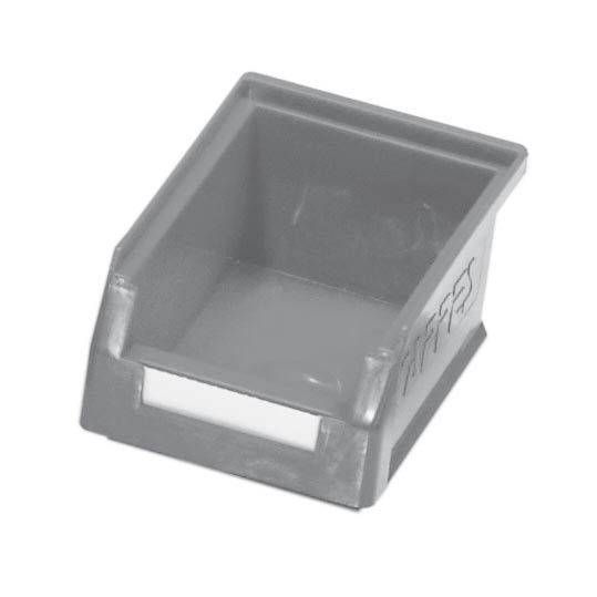 ®RasterPlan Lagersichtkasten Größe 7 Mit Aufhängeleiste für ®RasterPlan Schlitzplatten Grau L 160 mm x B 105 mm x H 75 mm