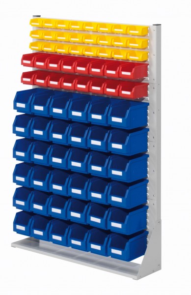 ®RasterPlan Systemeinheit Gr.4 einseitig H1450 x B1000 x T240 mm RAL 7035. Modell 42 inklusiv Lagersichtkasten 36 x Größe 6 16 x Größe 7 24 x Größe 8.