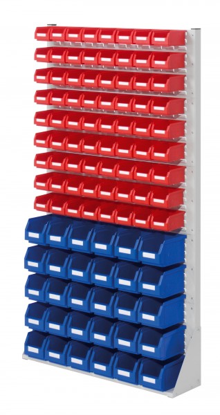 ®RasterPlan Systemeinheit Gr.5 einseitig H1790 x B1000 x T240 mm RAL 7035. Modell 51 inklusiv Lagersichtkasten 30 x Größe 6 72 x Größe 7.