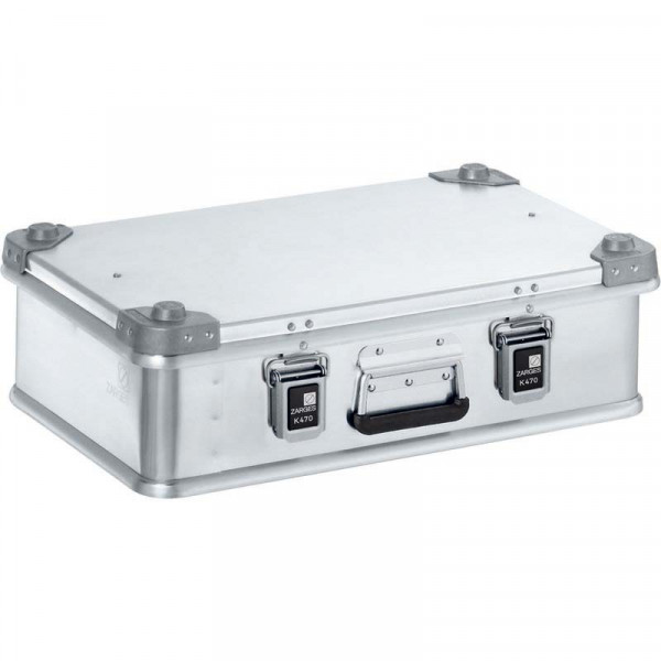 Alu-Kiste K470; 29l, IM: 550x350x150mm umlfd. Dichtung, Edelstahlscharnierband