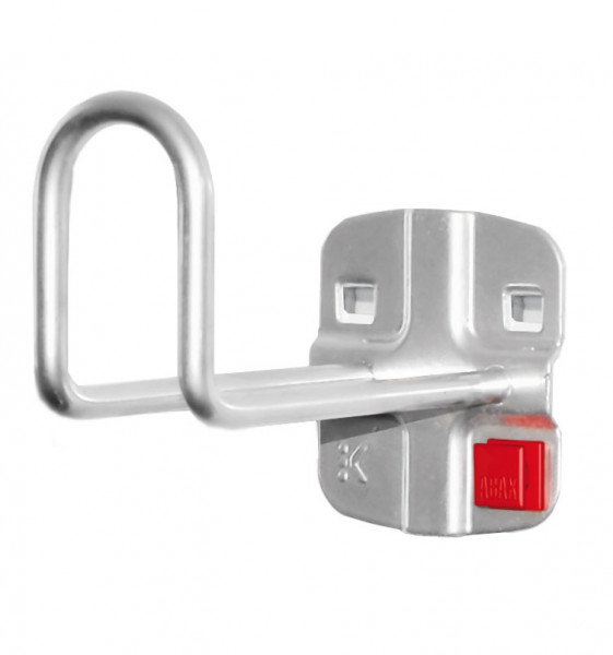 ABAX® Kabelhalter Länge 100 mm / Höhe Hakenende 50 mm Alufarben