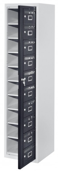 ErgoPlus Postverteilerschrank 10 Fächer 1850 x 450 x 500 mm RAL 7035/7016.