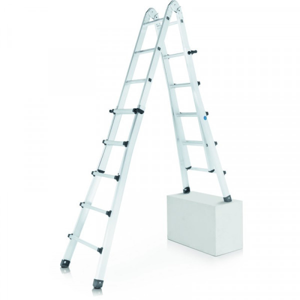 Variotec V - Teleskopleiter 4 x 4 Spr. Leiterlänge max 4,17m, Arbeitshöhe 4,95m