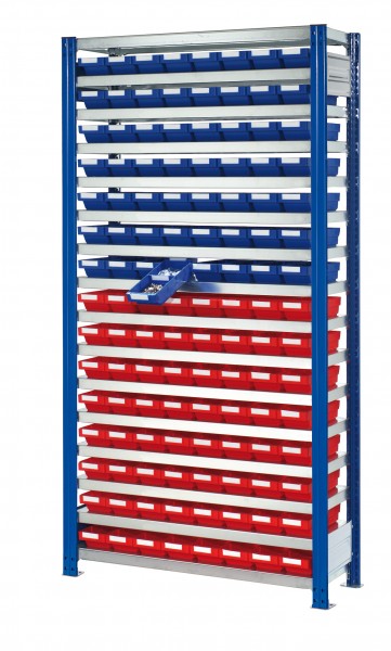 ®RasterPlan Steckregal mit Regalkästen Modell 20 2000 x 1000 x 500 mm GF. Inklusiv 120 Stück Größe 510.