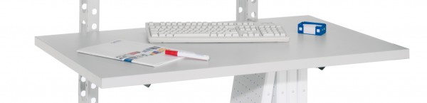 Holzablage für ErgoPlus Steharbeitsplatz 1050 x 400 mm grau.