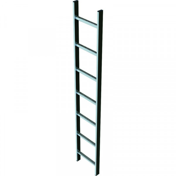 Schachtleiter Edelstahl 13 Sprossen Leiterlänge ca. 3,64 m