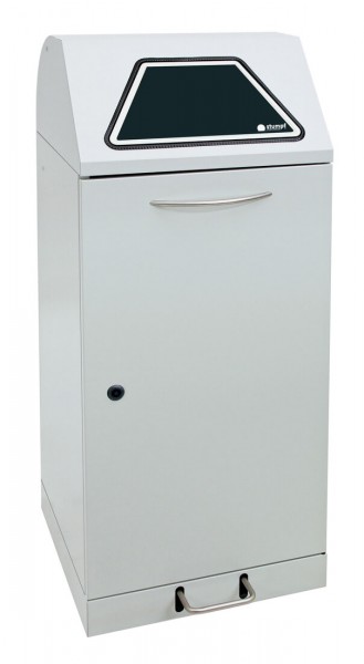 Abfalltrennung Modul-Vario 120, lichtgrau, verz. Innenbehälter, 120 Liter, Trethebel