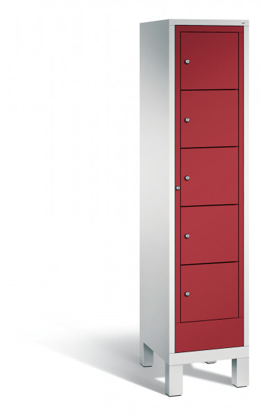 C+P Wäsche-Sammelschrank Evolo, H1850xB420xT500mm, 7035/3003