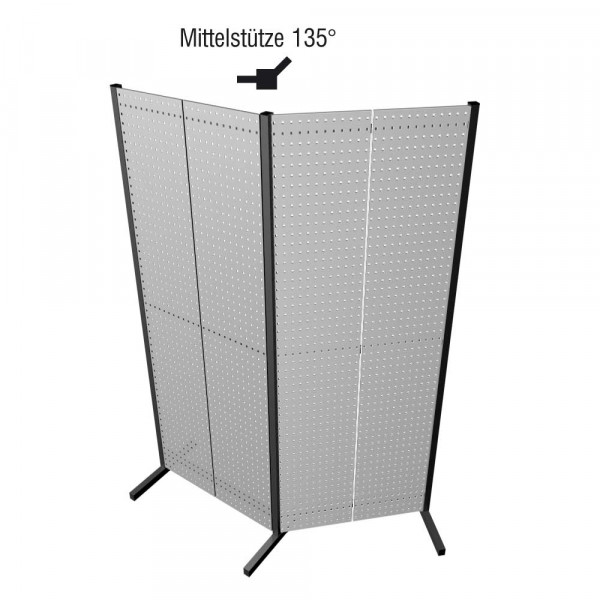 Mittelstütze 135° schwarz.