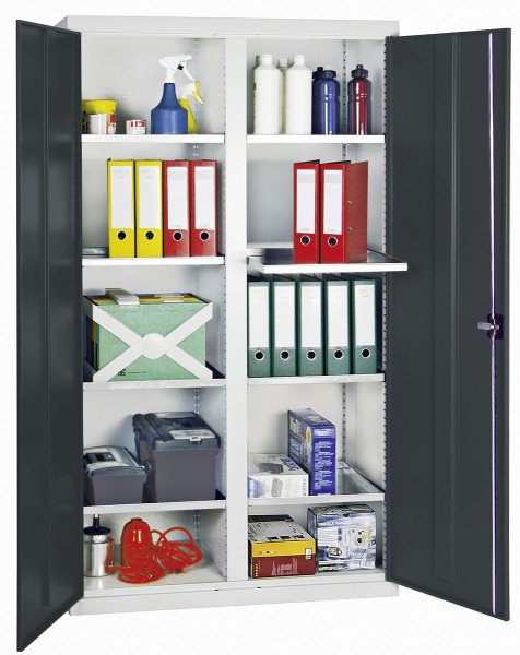 Werkzeug- und Materialschrank Serie 3000, 7035/7016, 8 Wannenböden