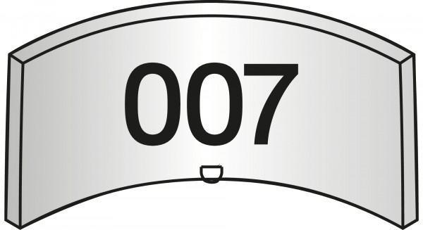 C+P Nummernschild aus Kunststoff
