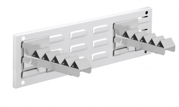 ®RasterPlan Wandschiene Schlitzplatte Set 6 L 460 mm x H 140 mm RAL 7035. 2 x Wellenträger.