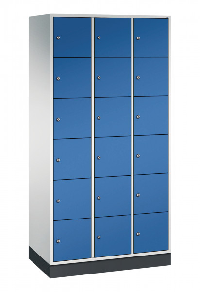 C+P Schließfachschrank Intro, H1950xB920xT490mm, 7035/5010