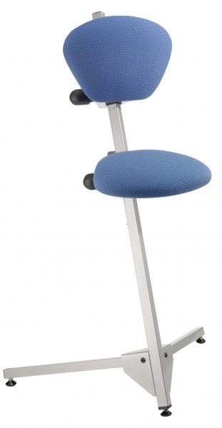 Stehhilfe ErgoPlus 3000 graualuminium / Polster / Bezug blau.