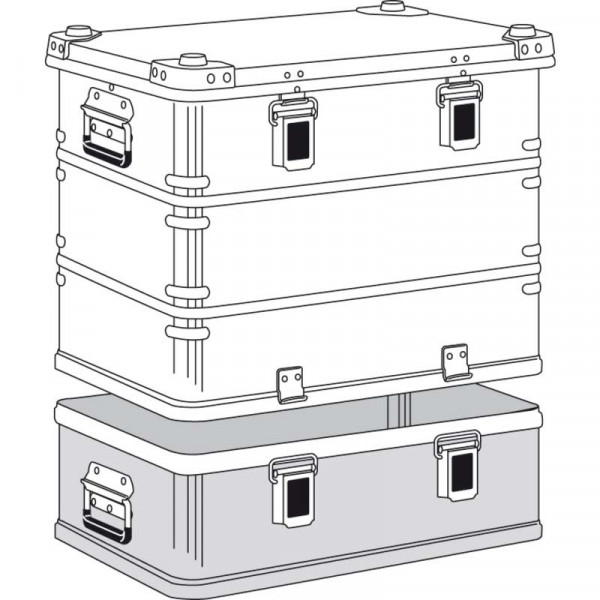 Alu-Kiste K470 Plus OT; IM:550x350x380mm Nur in Verbindung m Unterteil verwendbar