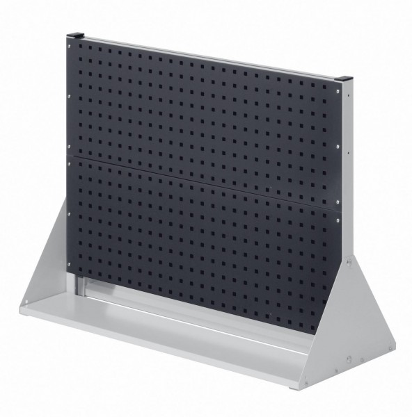 ®RasterPlan Stellwand Gr.2 doppelseitig H760 x B1000 x T430 mm RAL 7035/7016. 4 Lochplatten.