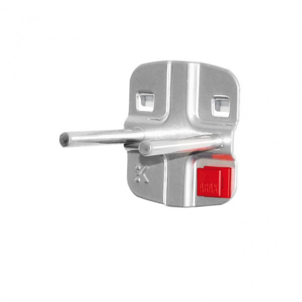 ABAX® Doppelter Werkzeughalter gerader Dorn Länge 50 mm Alufarben
