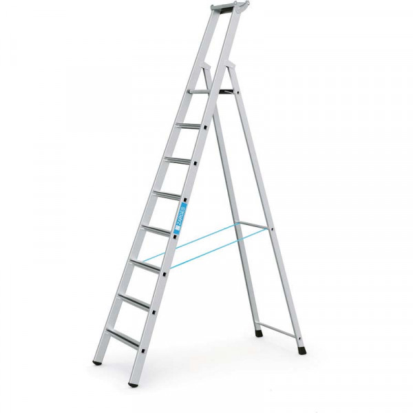 Saferstep S - Stehleiter 8 Stufen Plattformhöhe 2,12 m, Arbeitshöhe 4,15 m