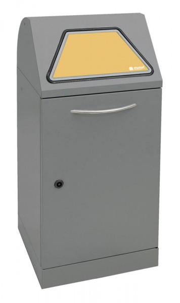 Abfalltrennung Modul-Vario 60, graualu-struktur, ProSlide-System, 60 Liter