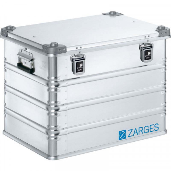 Alu-Kiste K470; 116l, IM: 600x430x450mm umlfd. Dichtung, Edelstahlscharnierband