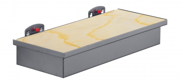 RasterPlan Werkzeugaufnahmebox anthrazitgrau, mit Holzplatte.