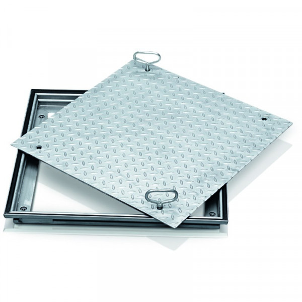 Schachtabdeckung Aluminium Schachtmaß 600 x 600 mm