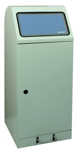 Abfalltrennung Flex-M, RAL 7035/ProPads, verz. Innenbehälter, 70 Liter, Fußhebel